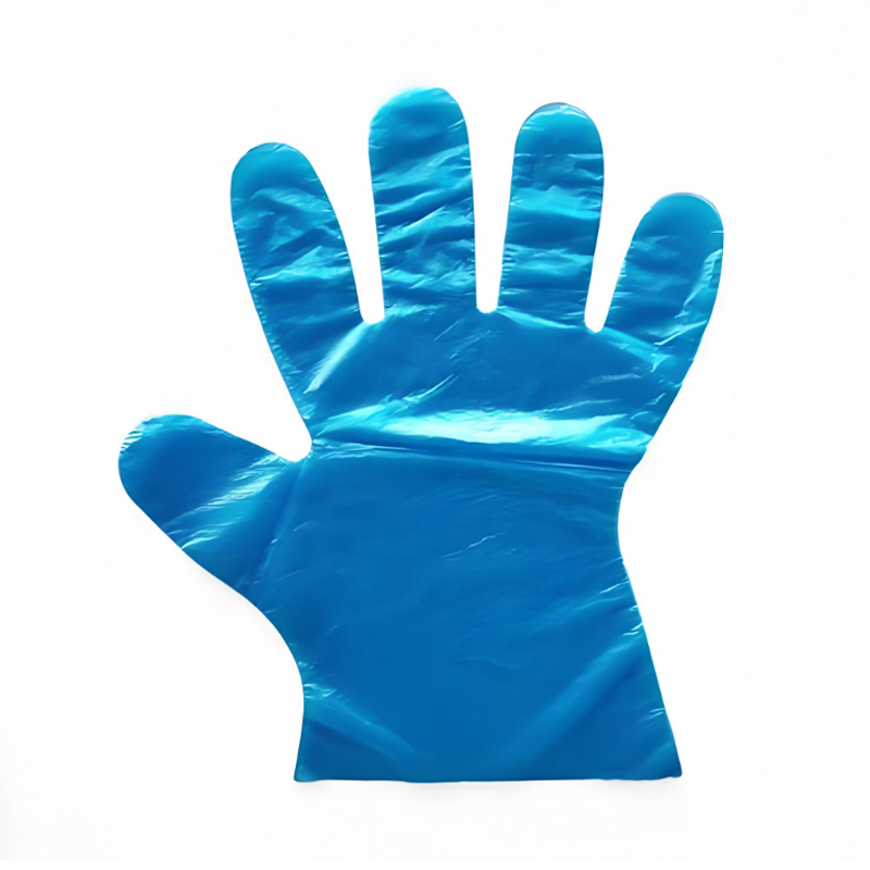دستکش آبی LDPE مقاوم در برابر باکتری، اسید و قلیایی